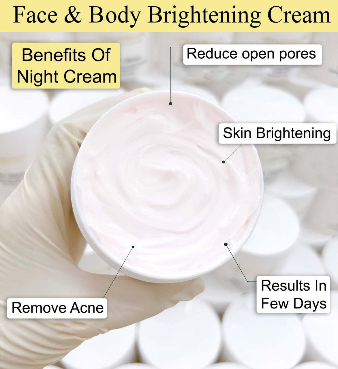 Ultra strong whitening and anti aging night cream.