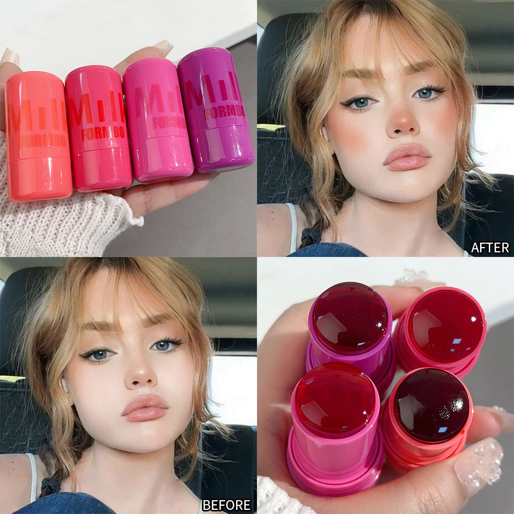 Cheek Lip Tinted Moistured Blush Stick Eyes Cheek Lip Brighten Cream Water Jelly Tint Stick Matte Contour Makeup